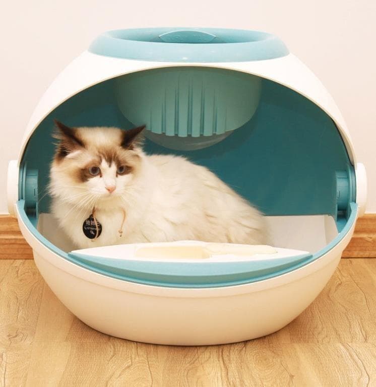 猫用トイレ 球形 完全密閉型 猫トイレ 脱臭機能付き 取り外し可能