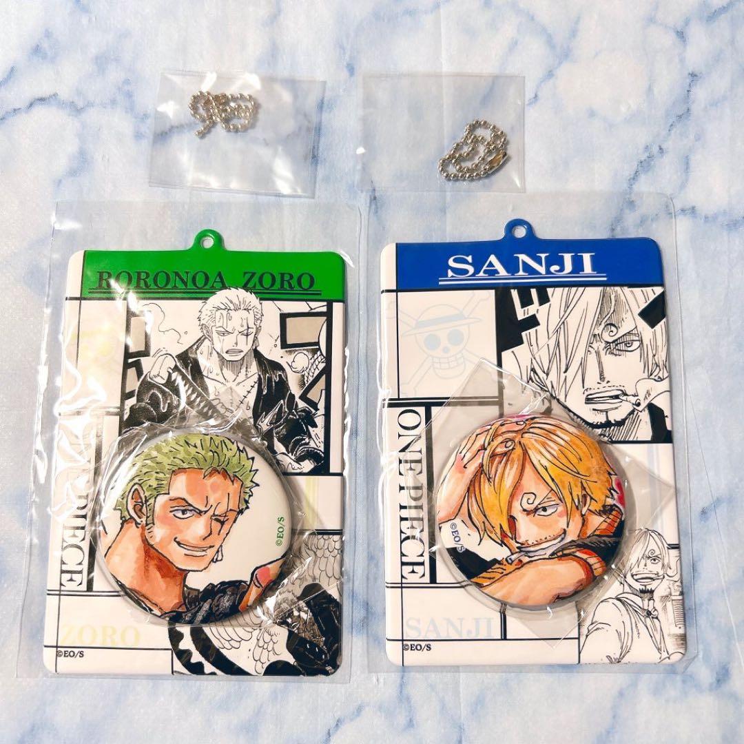 ワンピース　缶バッジ＆特製ホルダーコレクション　ゾロ　サンジ
