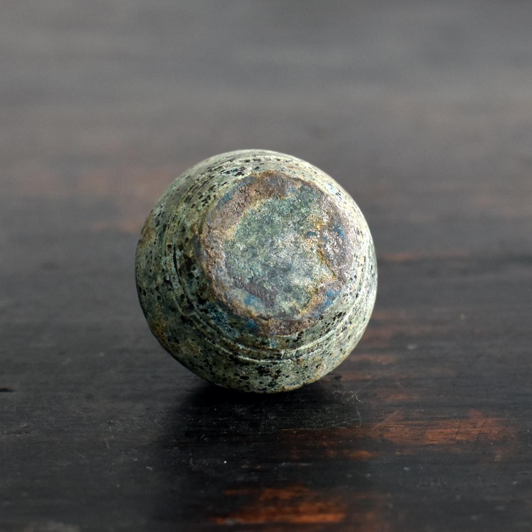 11-12世紀 カンボジア クメール アンコール王朝 青銅 ライムポット 祭器