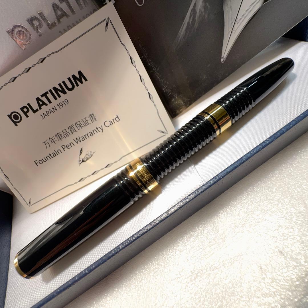 【廃番稀少】プラチナ万年筆 ギャザード 14K M 中字 未使用品■