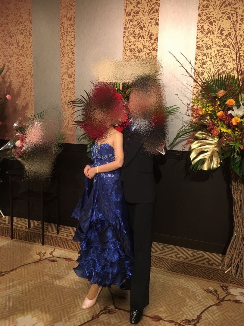 【USED】社交ダンスドレス スタンダード ネイビー