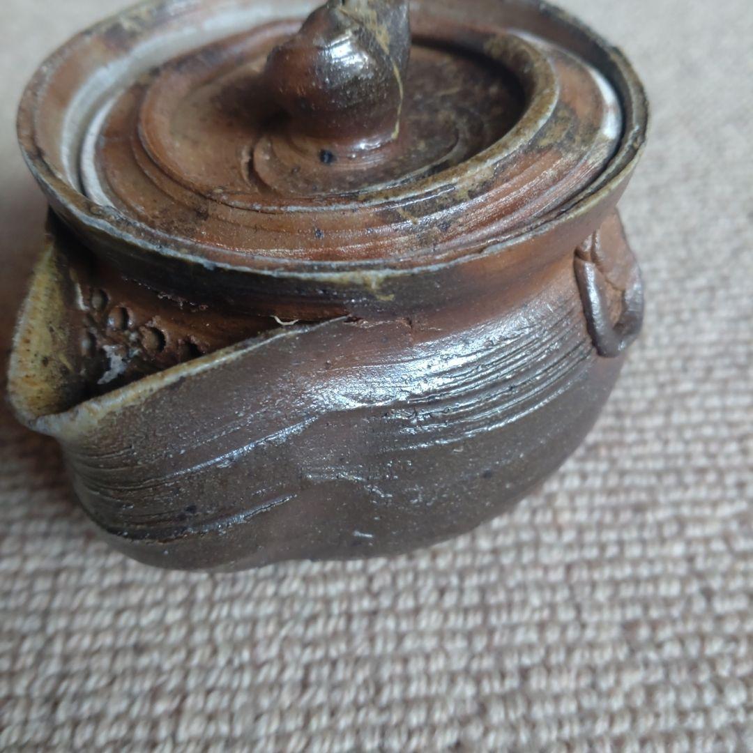 杉江左近作・常滑焼急須 木製箱入り