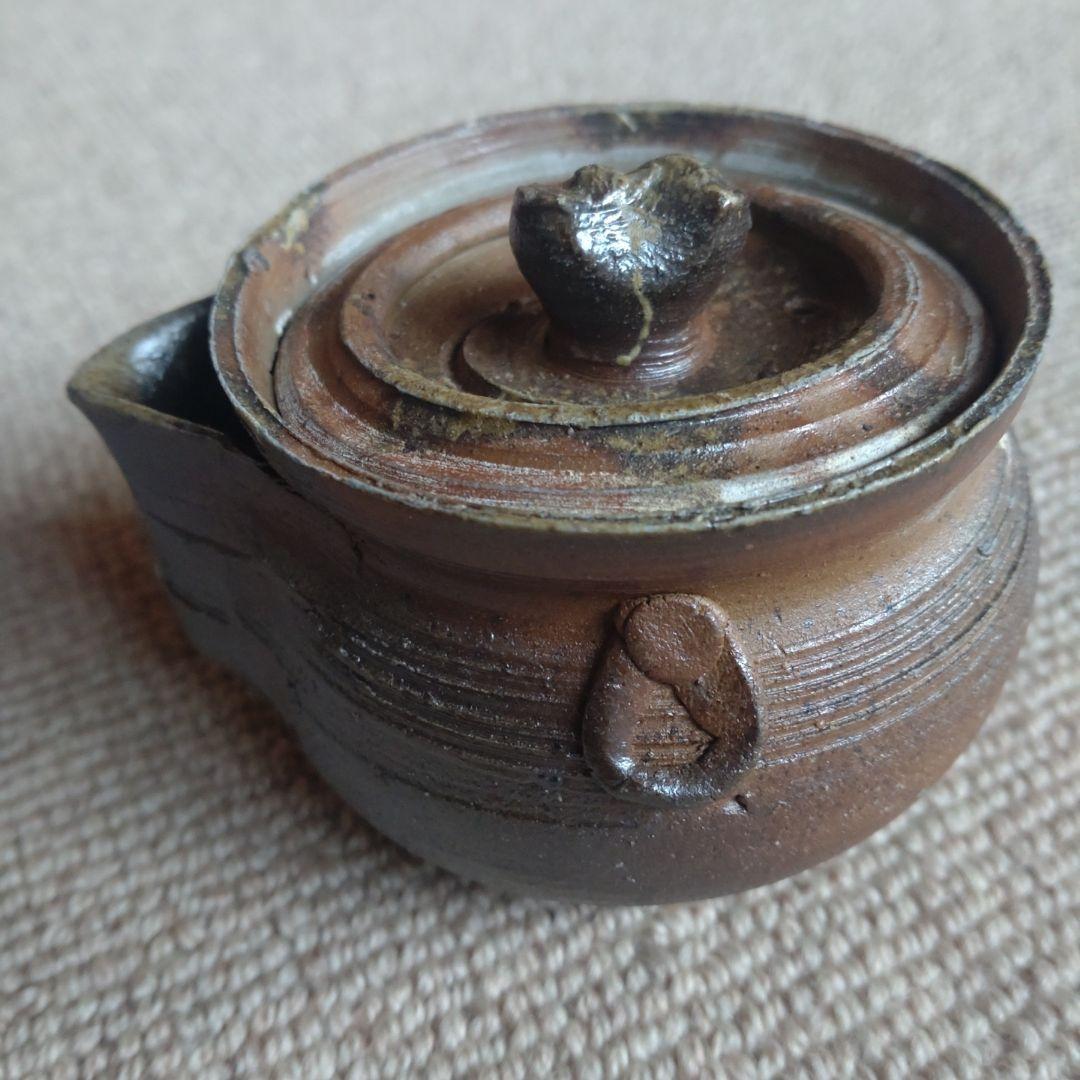 杉江左近作・常滑焼急須 木製箱入り