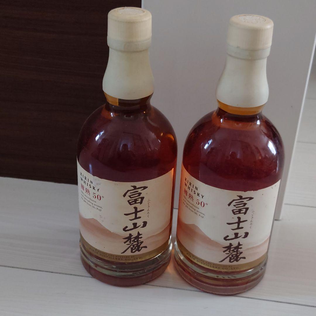 終売旧ラベル白栓 モルトグレーン富士山麓 樽熟原酒50° 600ml　2本セット