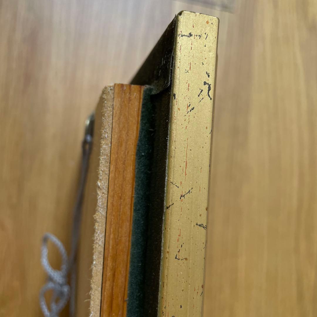 立体的コラージュアート 金色フレーム