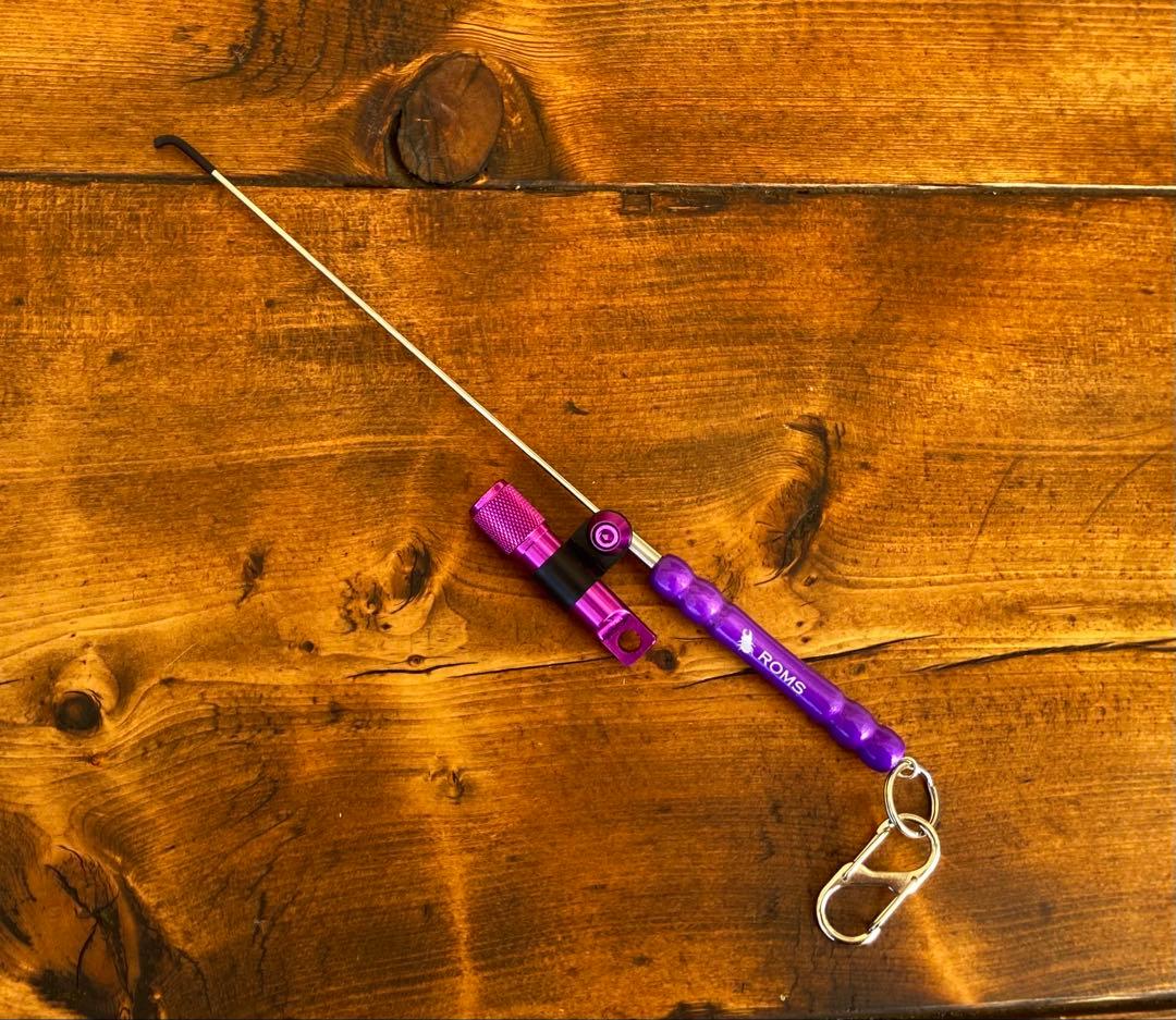 クワガタ採集セット　パープル　オリジナル掻き出し棒　デジタルノギス　採集ケース