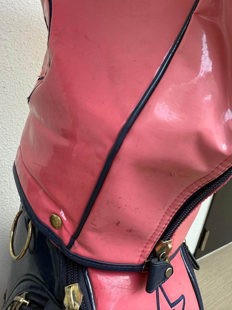 PEARLY GATES ゴルフバッグ ピンク/ネイビー　キャディバッグ