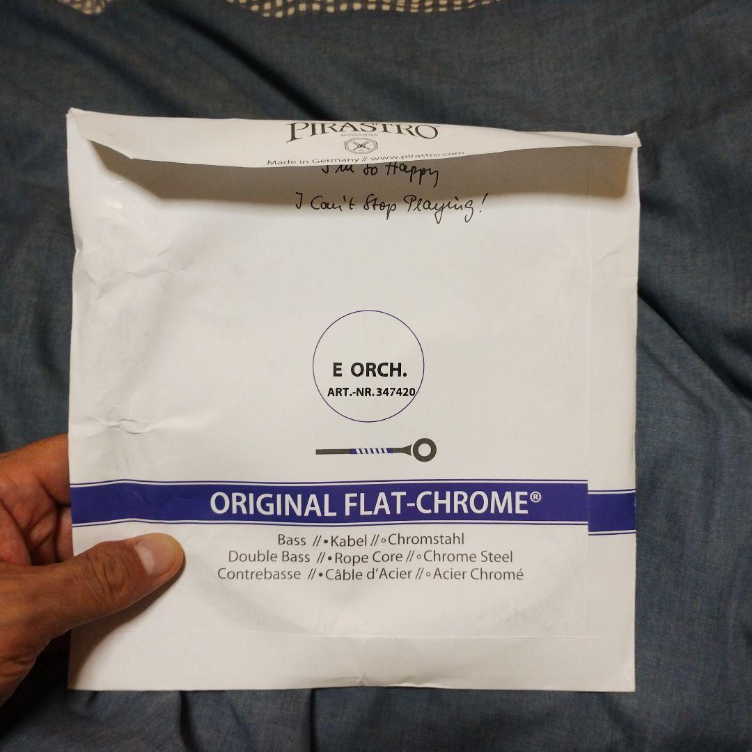 値下げ交渉OK【新品未使用Ｅ線】ピラストロオリジナルフラットクロムコントラバス弦