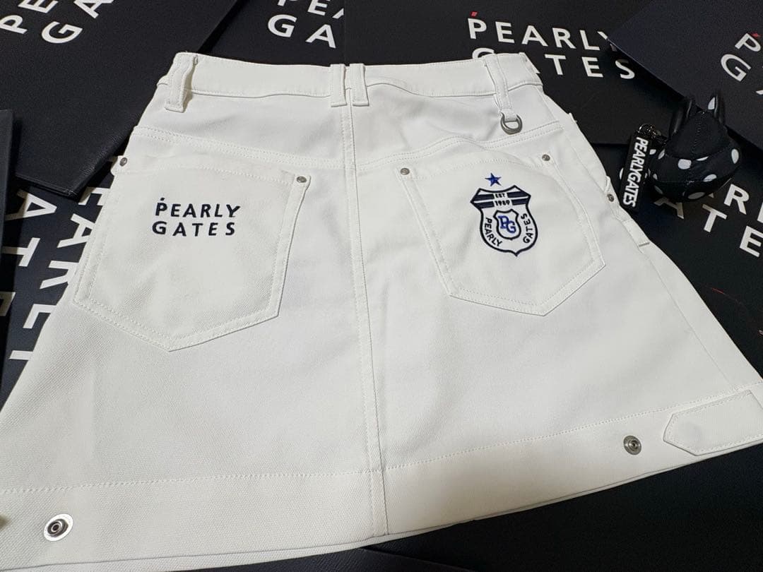 PEARLY GATES ホワイト ミニスカート