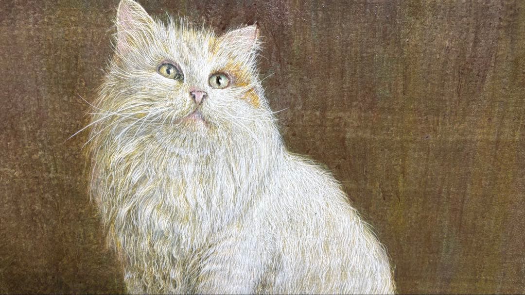 猫の油彩画