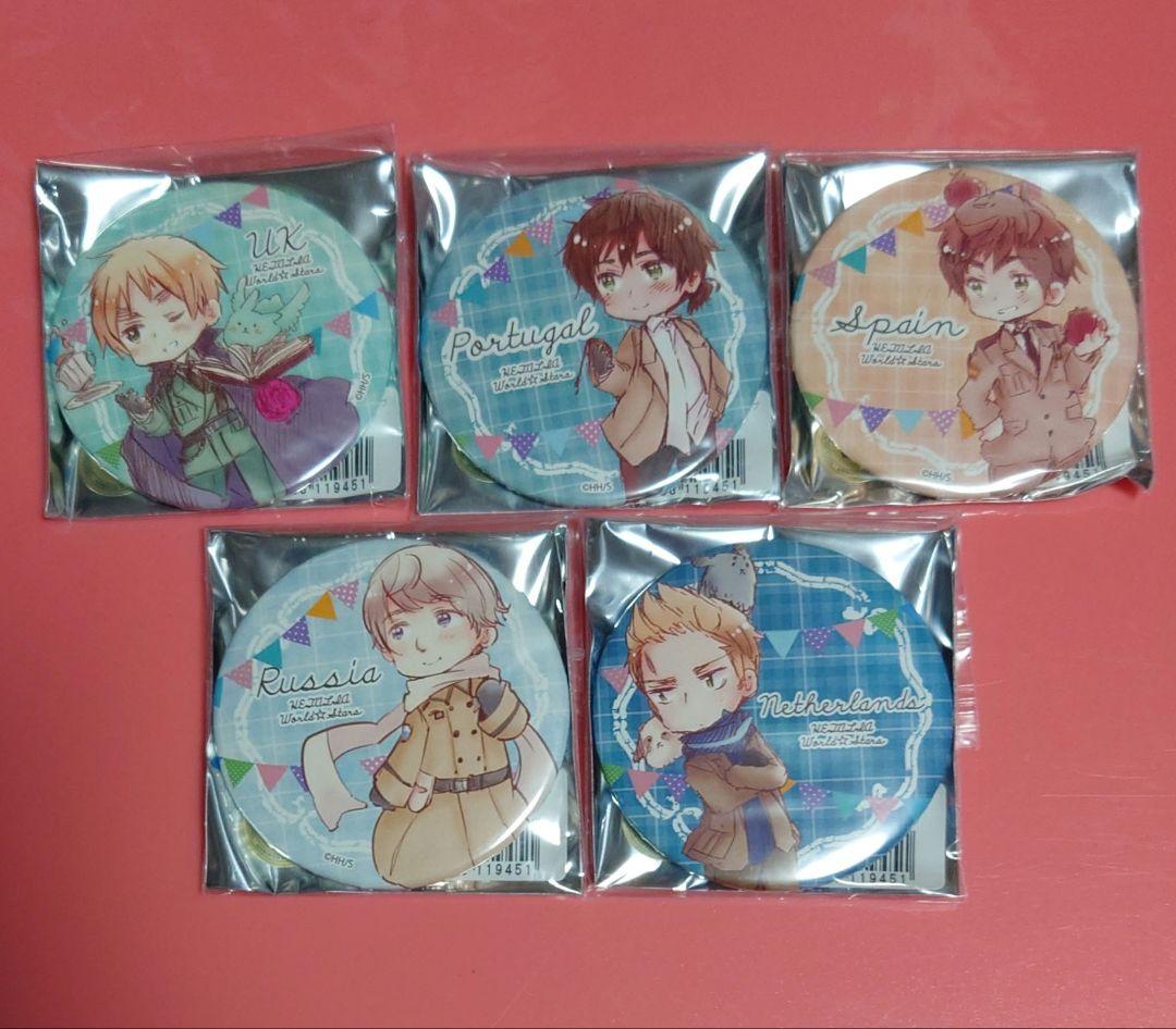 ヘタリア グラフアート 缶バッジ セット イギリス ロシア スペイン ポルトガル