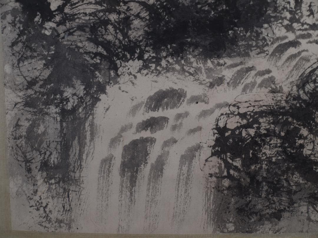 骨董市仕入れ品　中国近時代の掛軸　人物図　肉筆保証 DE404A7-3