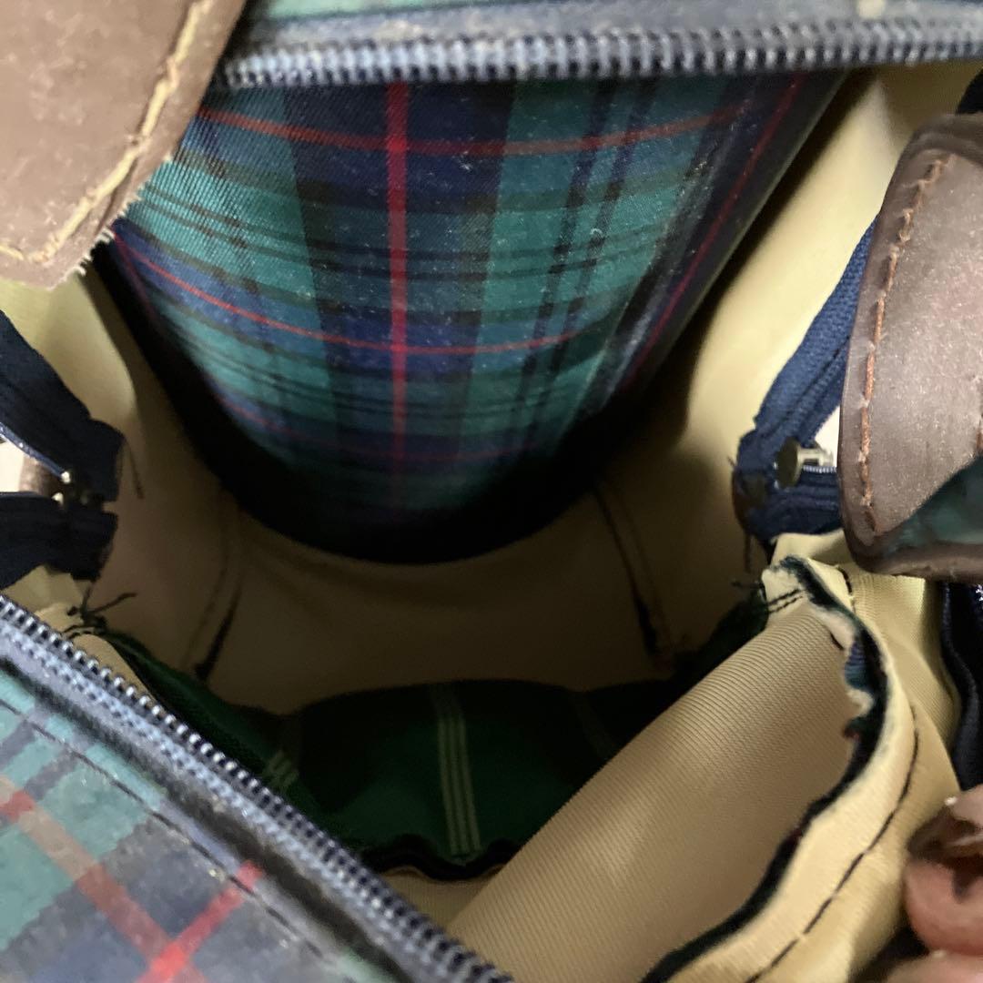 ミズノ レトロ タータンチェック柄 ゴルフバッグ キャディバッグ ゴルフ用品