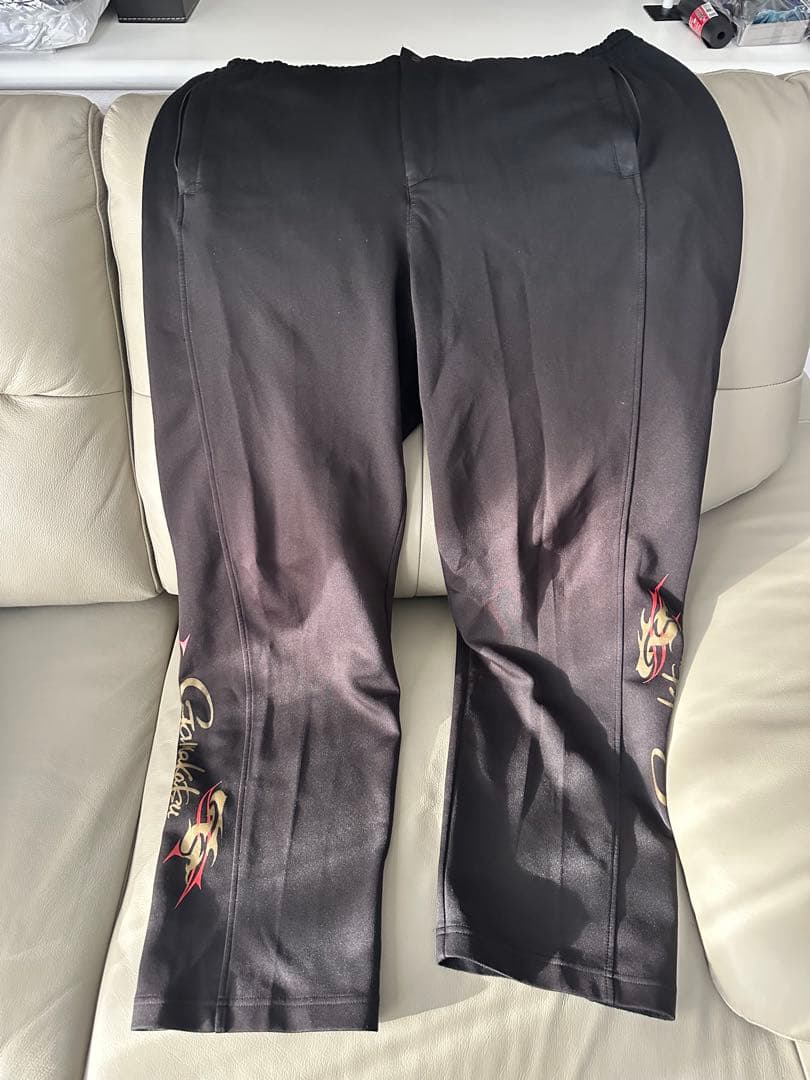 【適品】がまかつ ジャージ スーツ LL（XL）ブラック　GM-3324