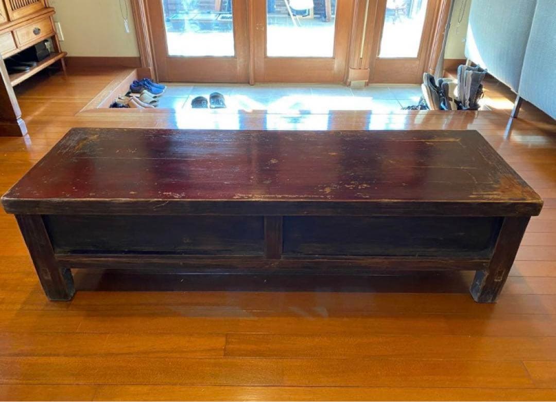 中国骨董家具 キャビネット　無垢材　飾り台オブジェ