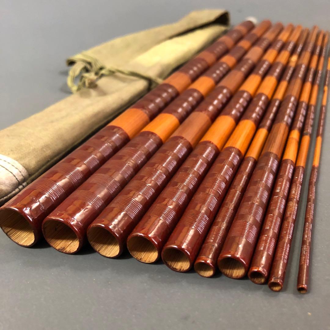 手造り 並継式延べ竿　ジャンク