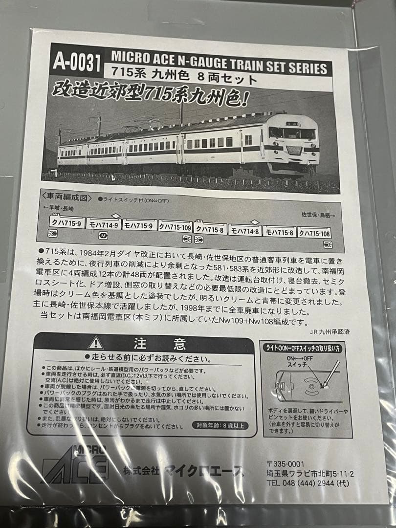 マイクロエース 715系九州色8輌セット 未使用品
