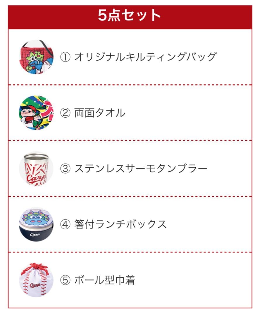 【新品未開封】カープ福袋 福屋限定コラボDE福袋2025 広島カープ CARP