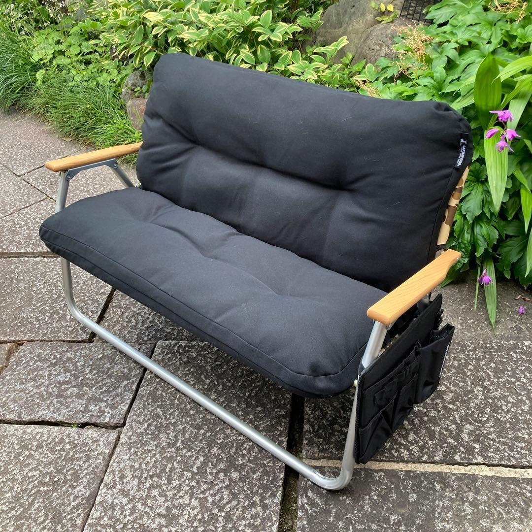 キャプテンスタッグ ベンチ カモ 迷彩 クッション サイドポケット セット