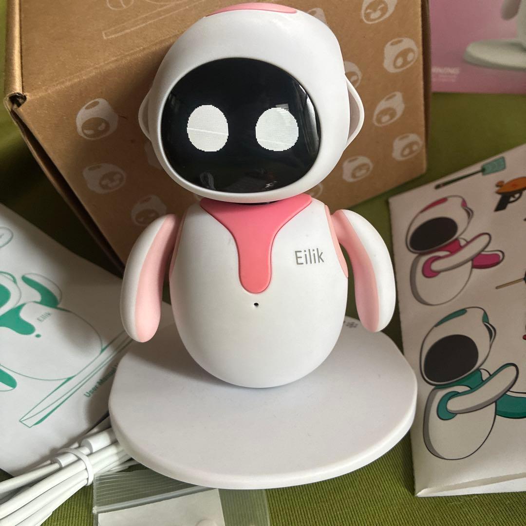 美品　Eilik アイリック　ピンク デスクトップボット