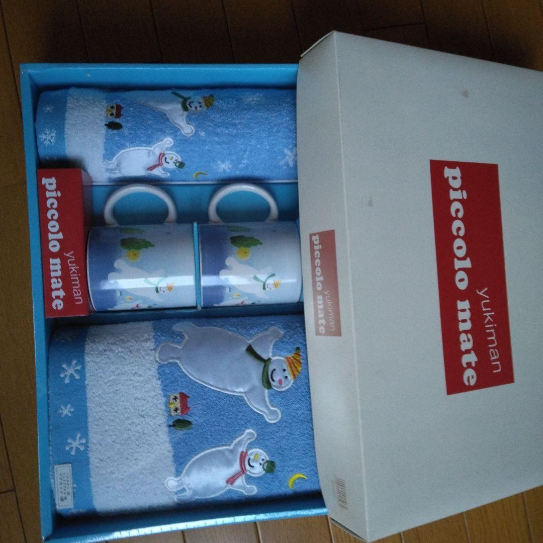 piccolo mate 雪だるまバスタオル タオル ペアマグカップセット