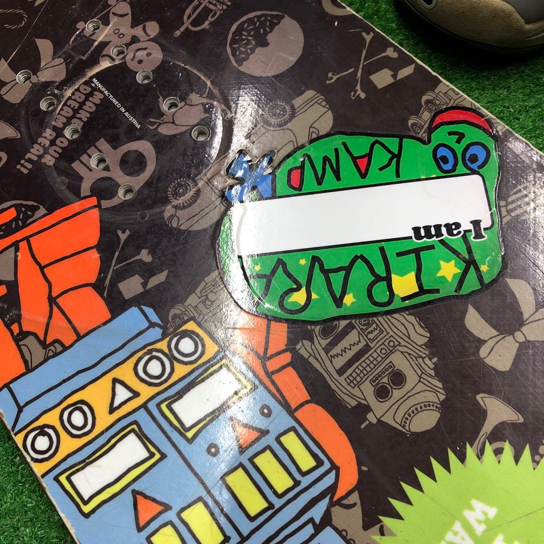 宝-625 子供用スノーボードセット 119cm ビンディング新品 wax塗布有