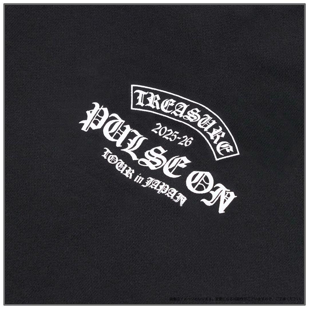 TREASURE ジップアップフーディ フーディー 黒 パーカー Mサイズ