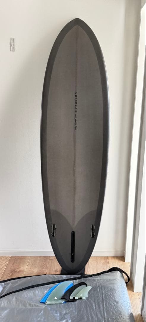 AL MERRICK CI Mid 6'6 フィン+ハードケース6.6 グレー