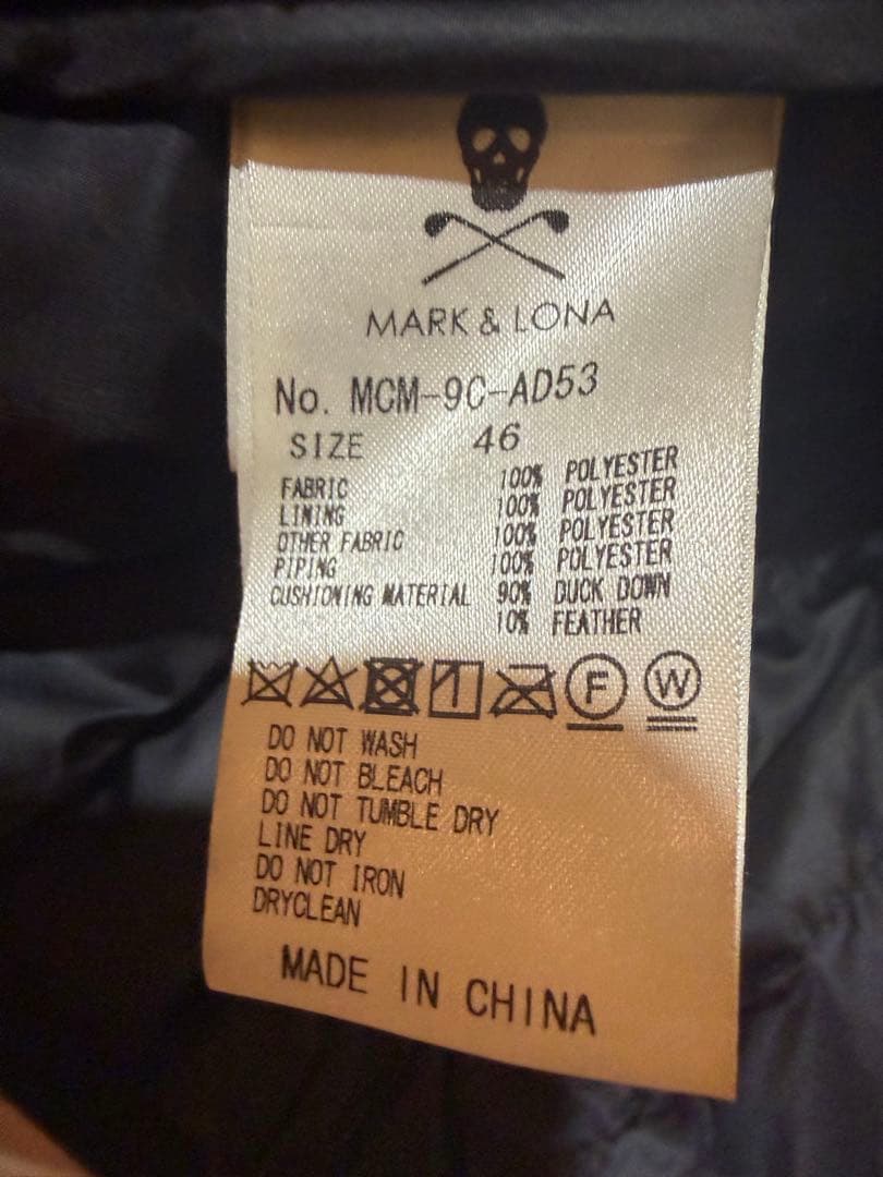 MARK&LONA マーク&ロナ ダウンベスト 46(Mサイズ)