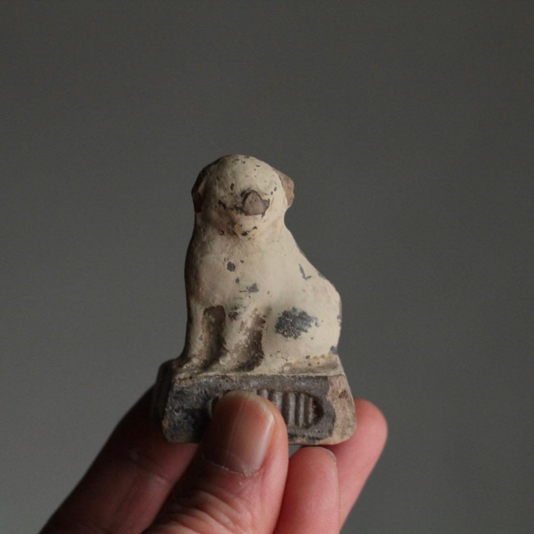 獅子 と 狛犬 土人形 郷土人形 民芸 古美術 古道具 アンティーク