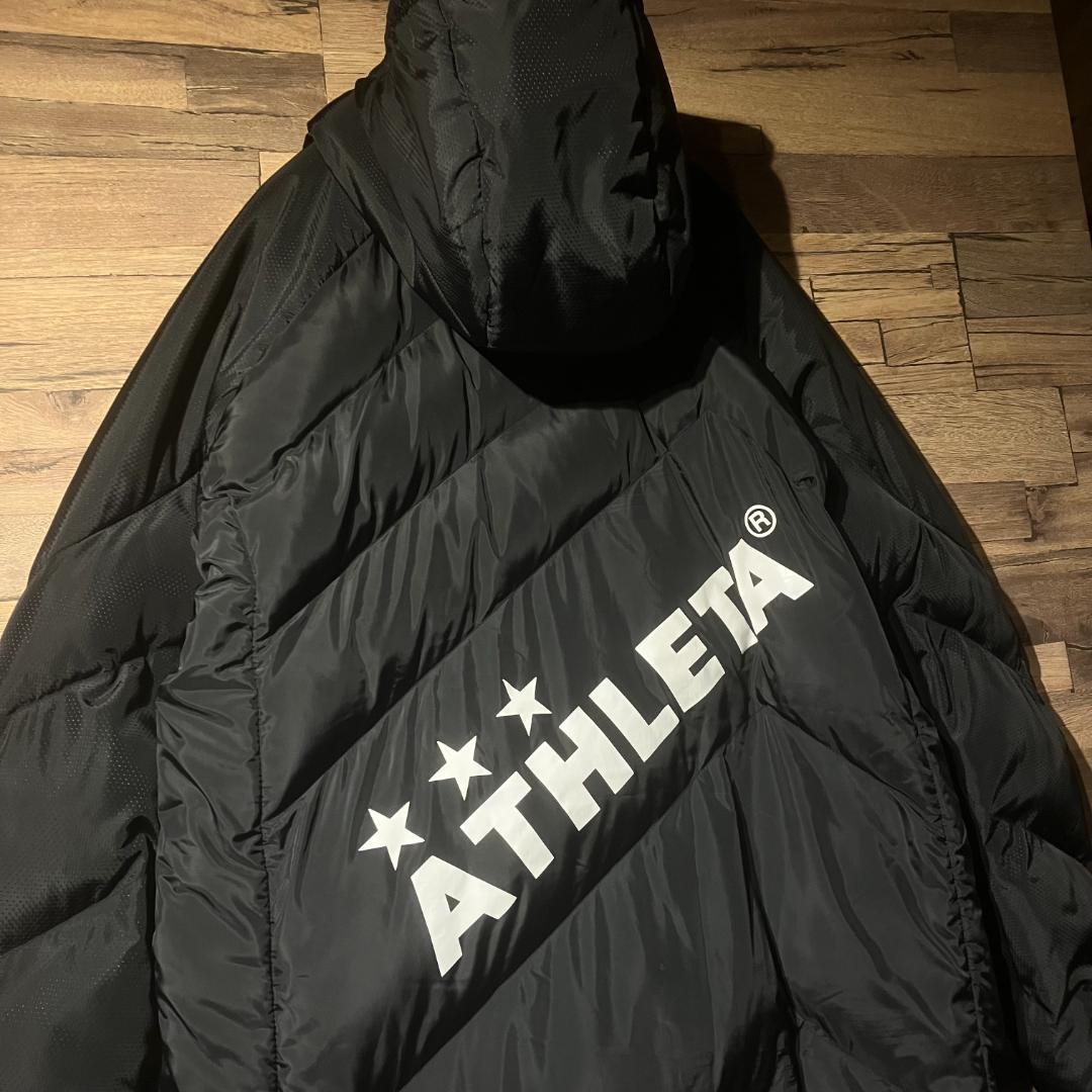 ATHLETA ブラック ダウンベンチコート M