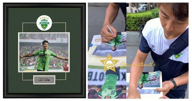 直筆サイン入り写真 イ・ドングク FC 全北現代モータース /フレーム別/鑑定済