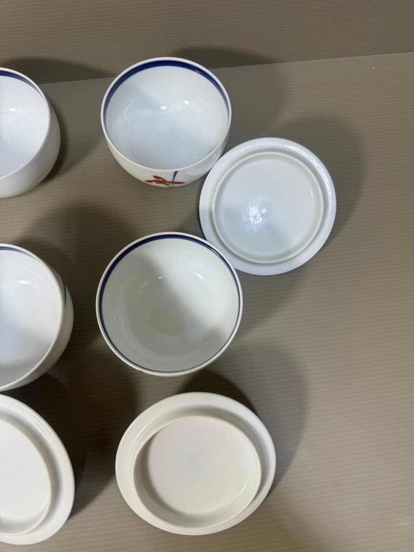 2222 香蘭社　湯呑蓋付　4客　未使用