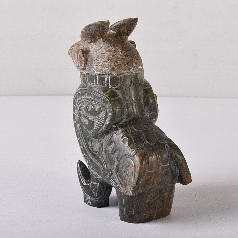 水芙蓉　中国　玉石彫刻　神獣型壷　V　R8307