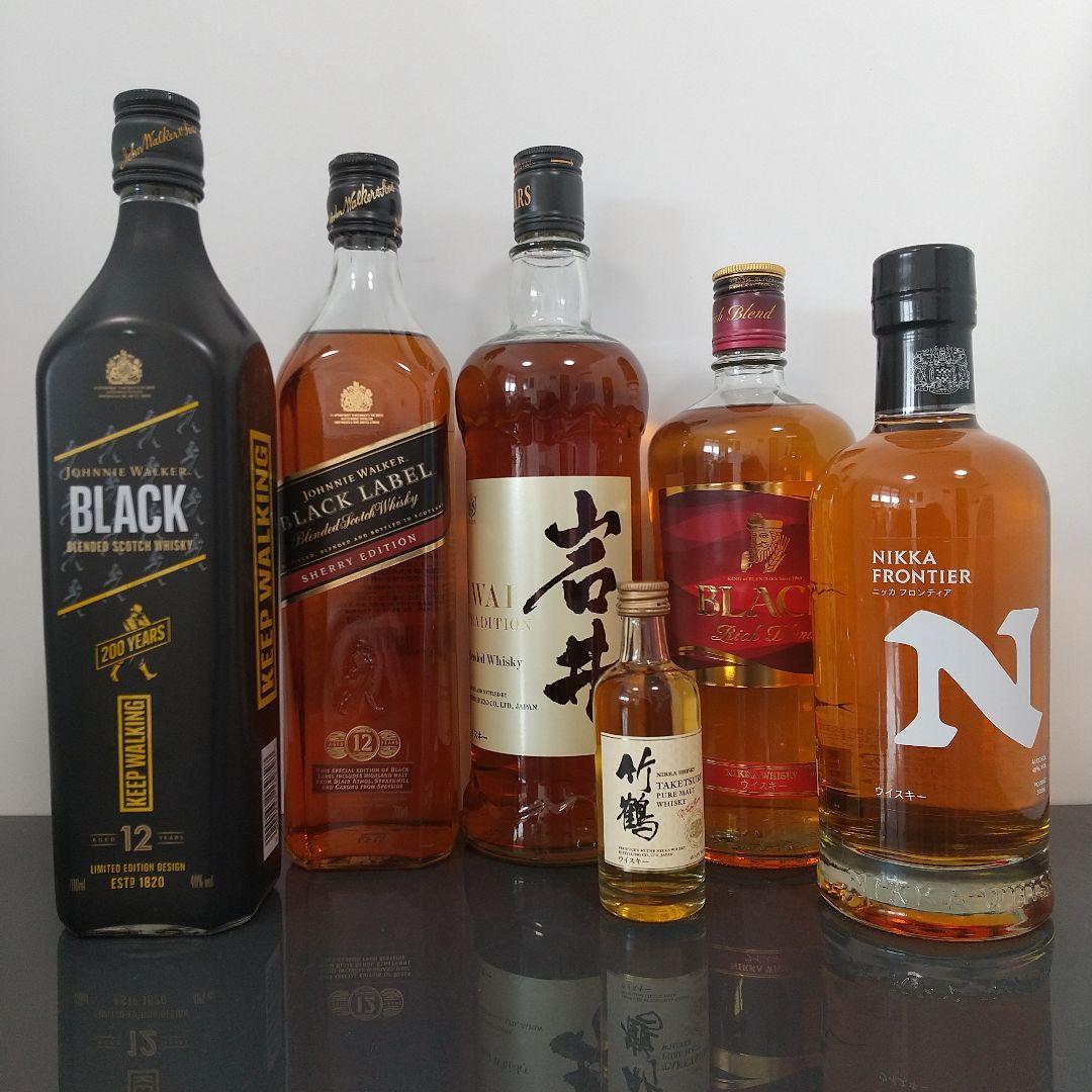 も*ん様 ジョニーウォーカー　ブラック　岩井　竹鶴　ニッカ　など　ウイスキー　6