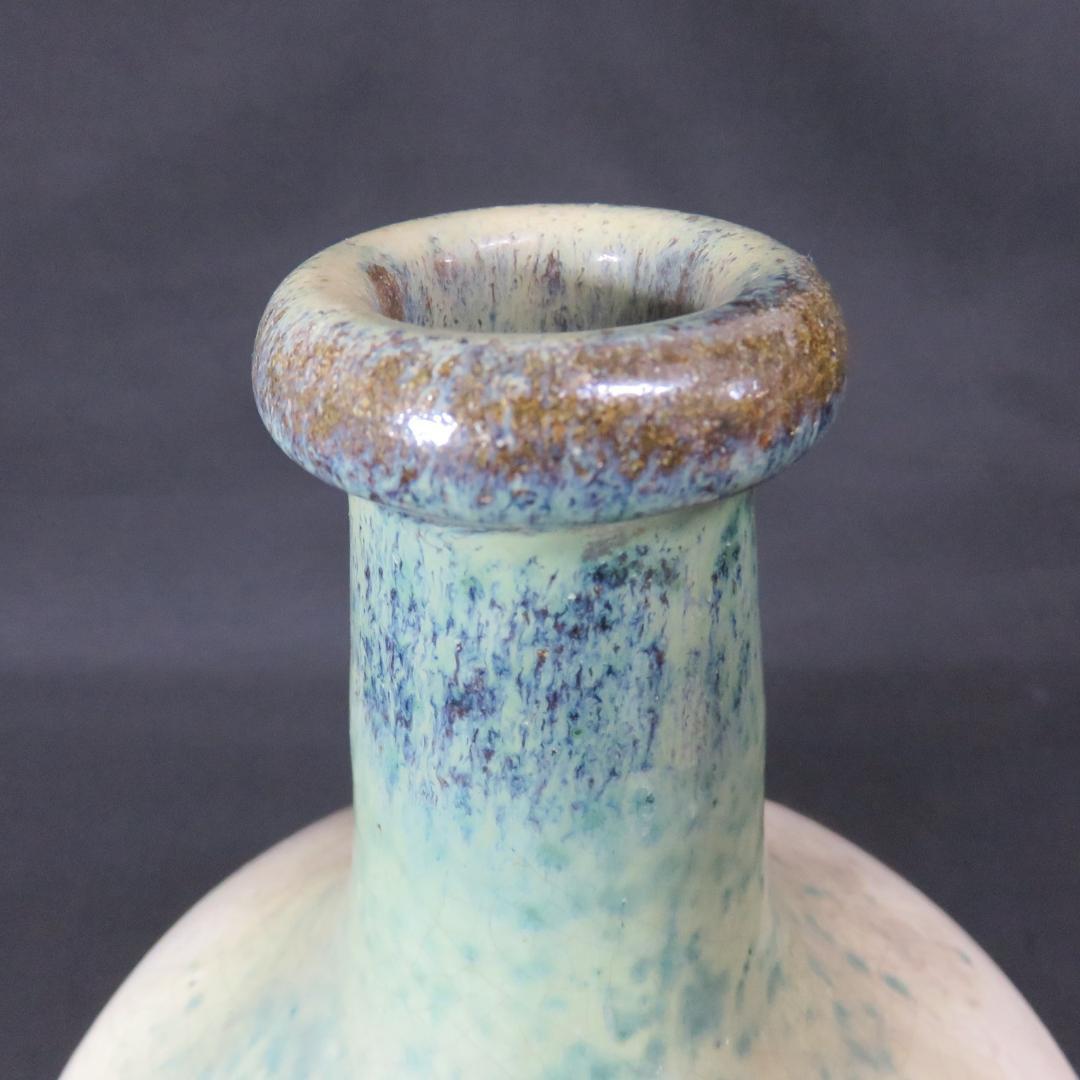 大徳利 笠間 益子 民藝 時代物 フラワーベース 花器 流釉