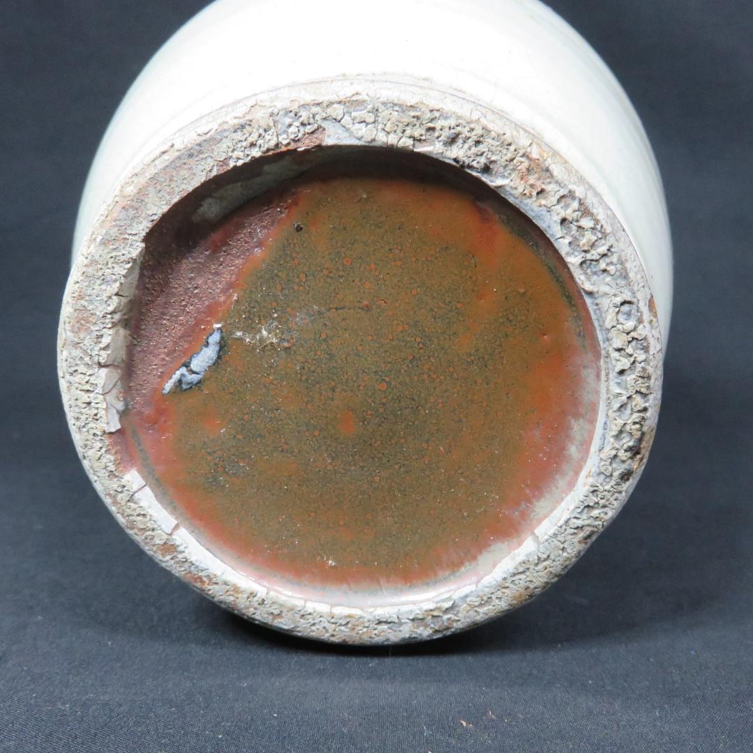 大徳利 笠間 益子 民藝 時代物 フラワーベース 花器 流釉