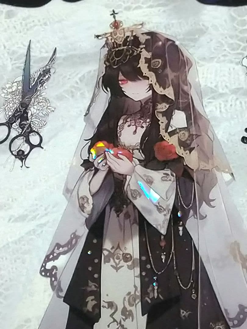 廃盤品✩J1062＃血祭影(贝壳光)紫袖烟切り売り海外人物女の子AIマステ