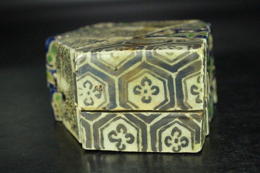 古清水 香合 仁清 在印 10cmx7cm 時代 茶道具 旧家蔵出