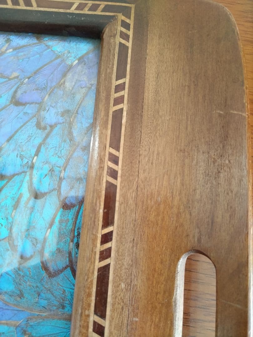 【希少レア 美品】蝶 トレー 美術品 アンティーク 昭和