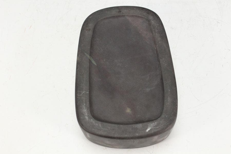 中国美術 楕円形 端渓 硯 文房具(K-LC733)