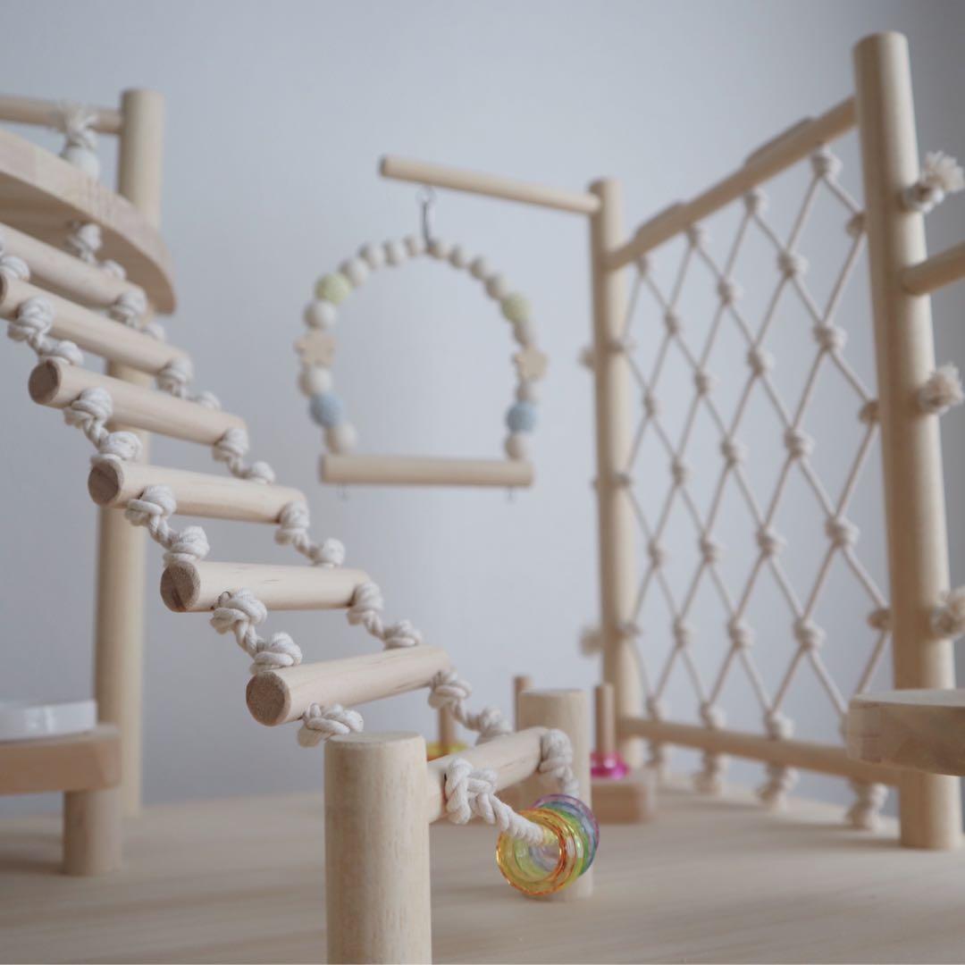 ことりのおおきなあそびば　インコ　おもちゃ　バードジム　バードアスレチック