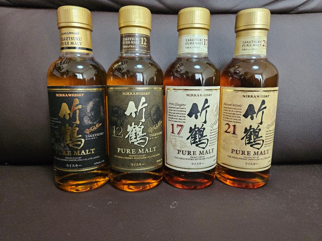 【未開栓】竹鶴21年、17年、12年、NV 180ml　４本セット