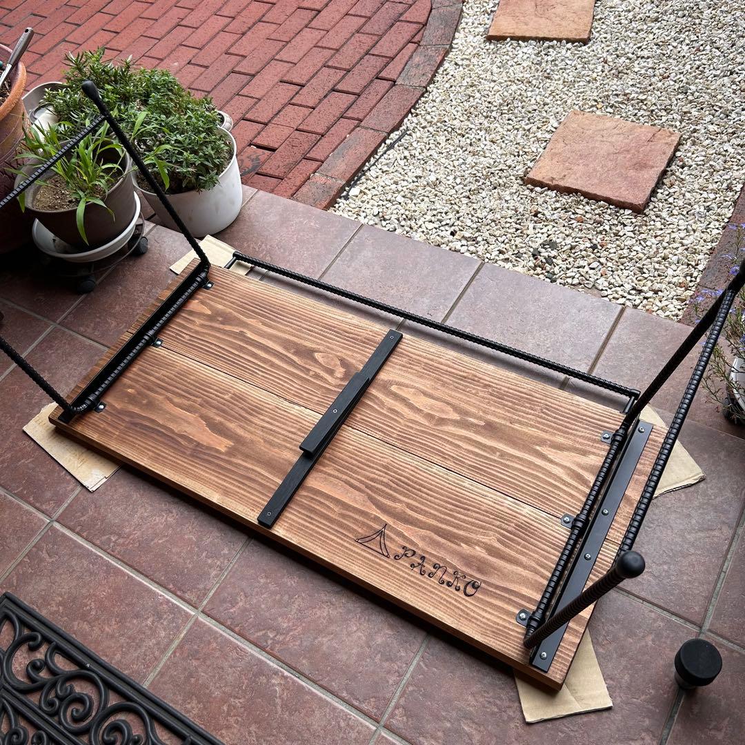 No.559 アイアンローテーブル オルテガテーブル　ネイティブ柄