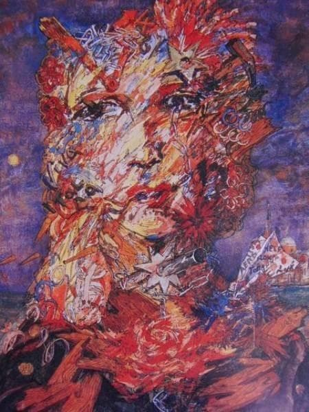 絹谷 幸二、少女フランソワーズの肖像、希少画集画、新品額装付