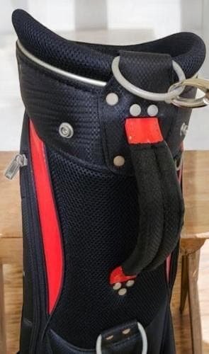 送料無料/美品　adidas キャディバックBLACKｘRED