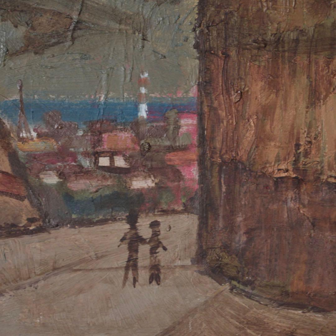 古い 油彩 油絵 古道具 アンティーク アート 戦前戦後