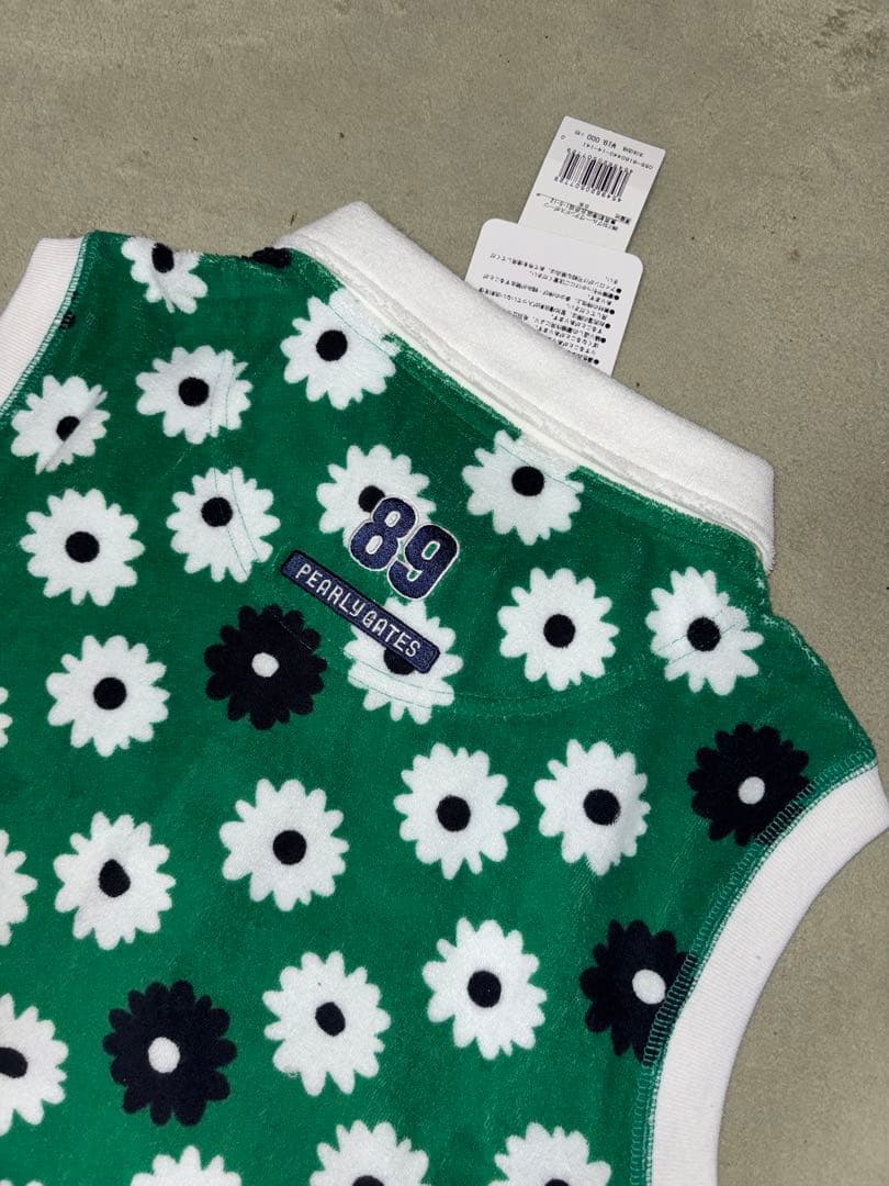 （新品）パーリーゲイツ、パイル地、花柄シリーズ、セットアップ、サイズ0