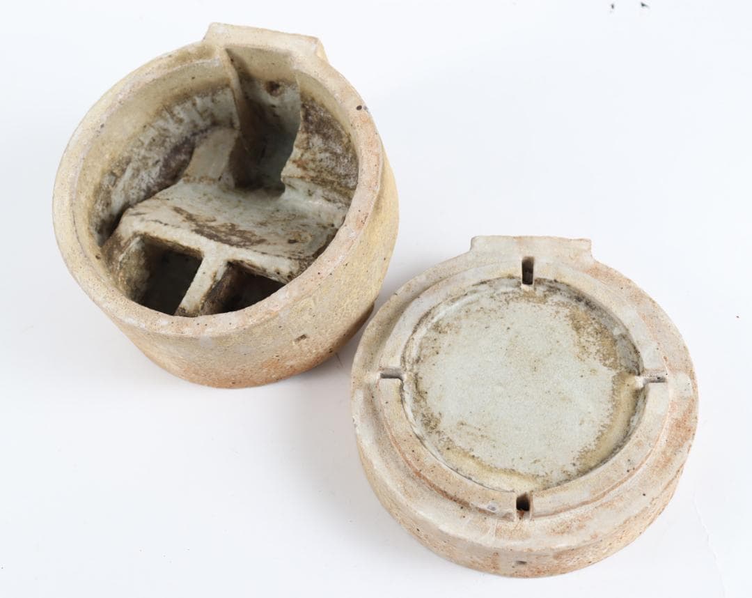 小*銀様 宮澤章 陶塔香炉 共箱 益子焼作家