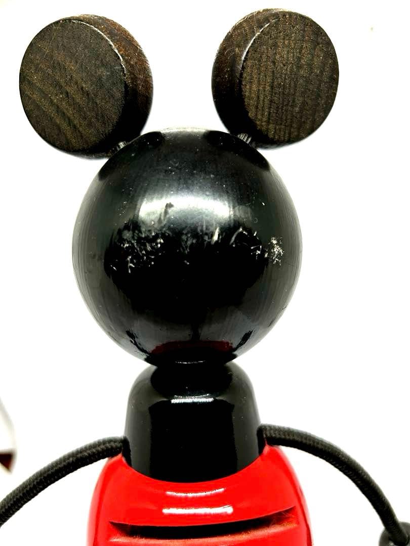 木製ミッキーマウスフィギュア　貯金箱　vilac ミッキーオブジェ